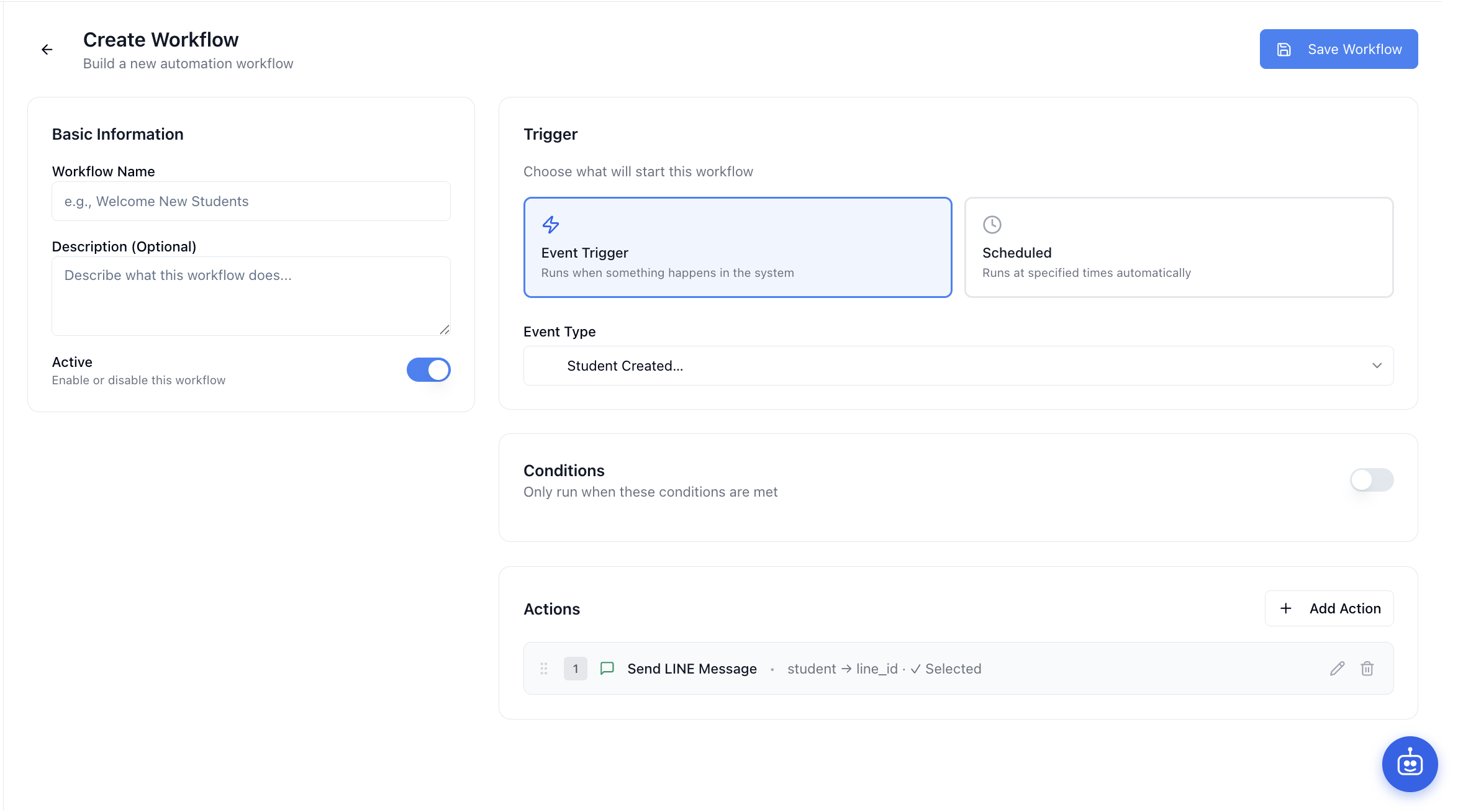 OneLearn customization and workflow builder